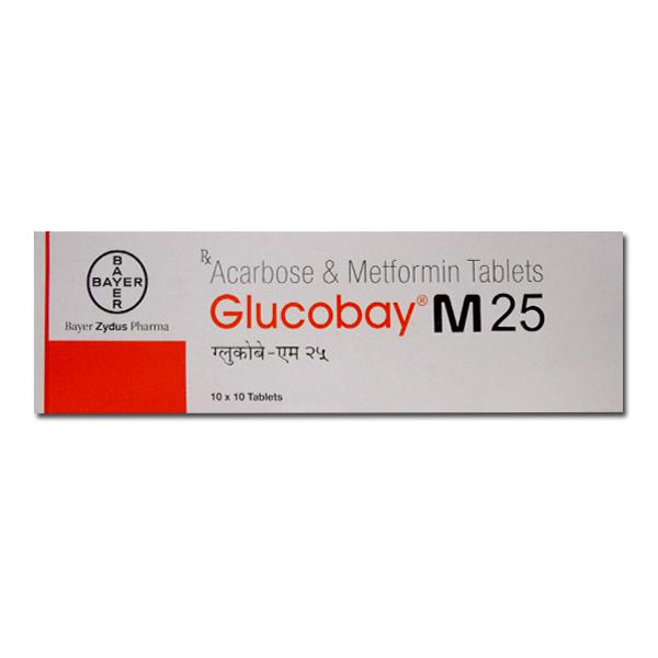 Glucobay M 25 mg Tablet