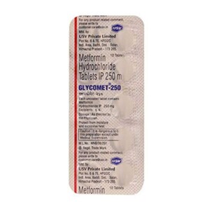 Glycomet 250 mg Tablet