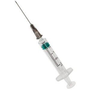 Plastic Syringe With Needle (2ml)