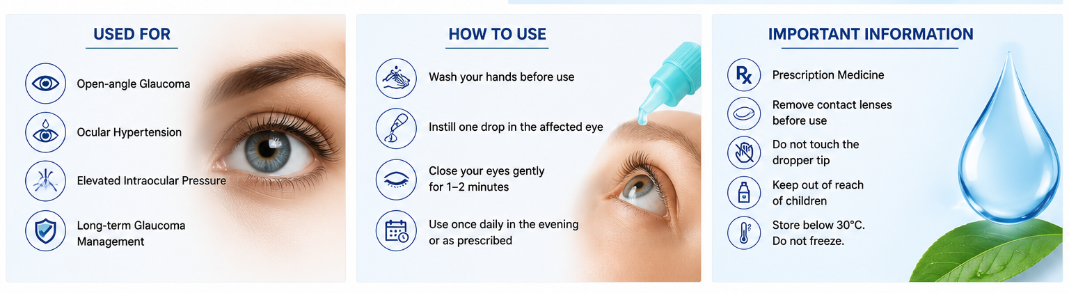 Travopure Eye Drops Travoprost 0.004% Composition in Travopure Drop 3ML
