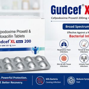 Gudcef XL New 200 Tablet Cefpodoxime 200mg Dicloxacillin 500mg