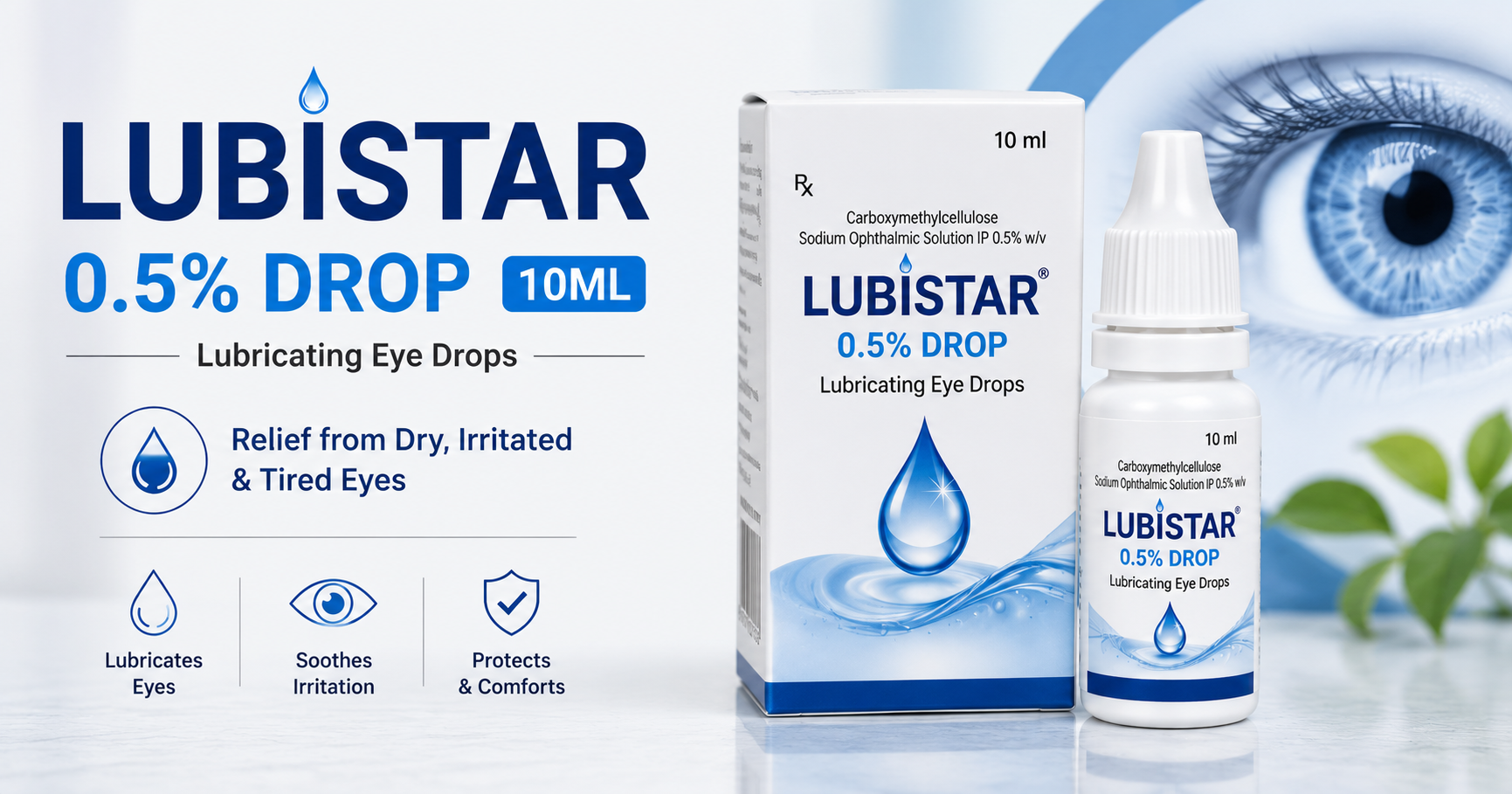 lubistar Lubistar 0.5% Drop 10ML Carboxymethylcellulose Sodium Eye Drops
