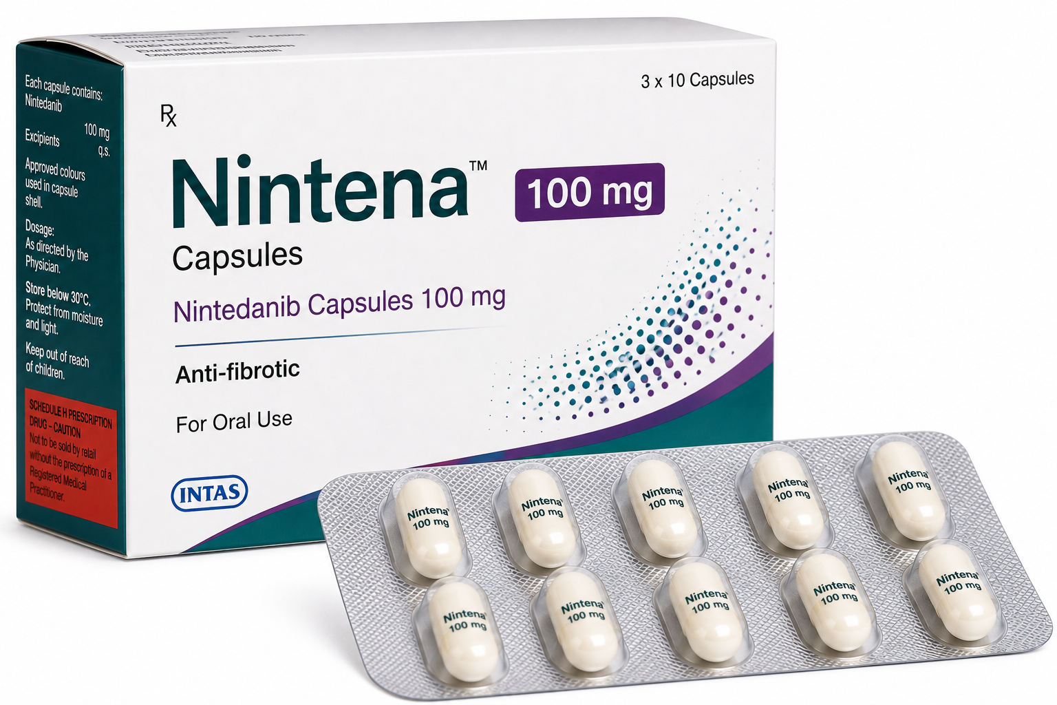 nintena Nintena 100mg Capsule Nintedanib 100mg Product Pack
