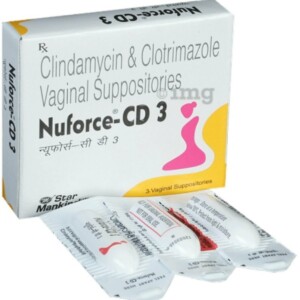 Nuforce CD 3 Suppository Clindamycin Clotrimazole Vaginal Medicine