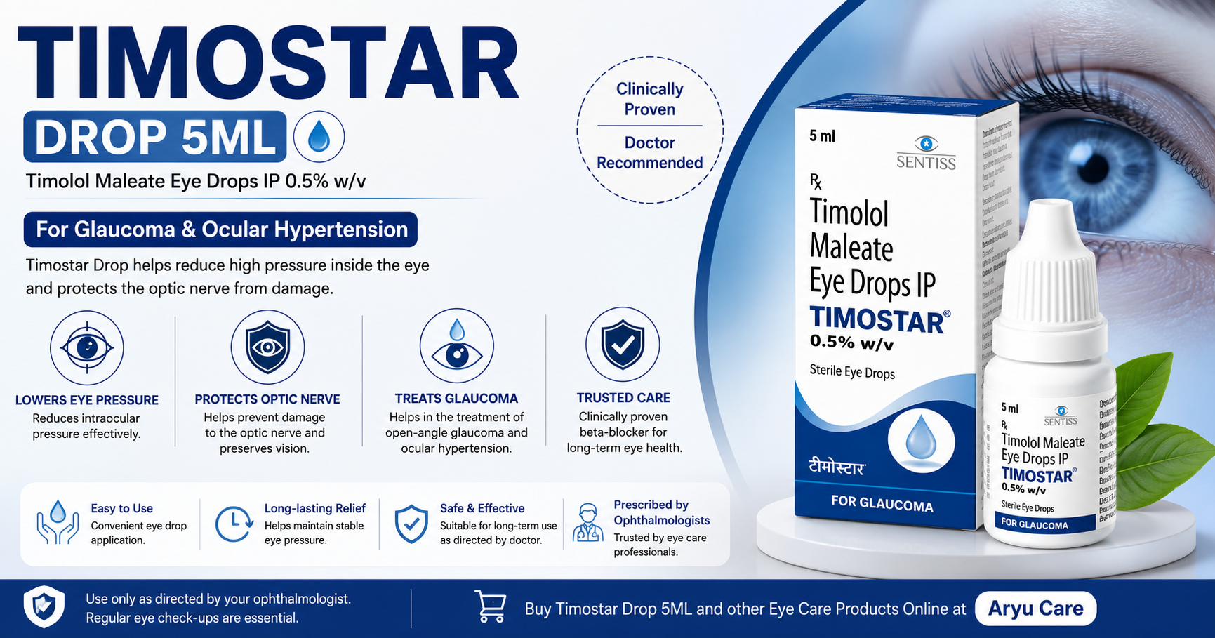 timostar Timostar Drop 5ML Timolol Maleate Eye Drops for Glaucoma Treatment