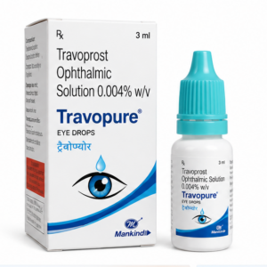 Travopure Drop 3ML Eye Drops containing Travoprost 0.004% for Glaucoma and Ocular Hypertension