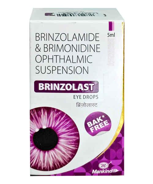 brinzolasttt imageeee Brinzolast Eye Drops 5ML Brinzolamide Brimonidine Mankind Pharma box and bottle
