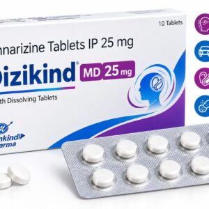 Dizikind MD 25mg Tablet containing Cinnarizine 25mg
