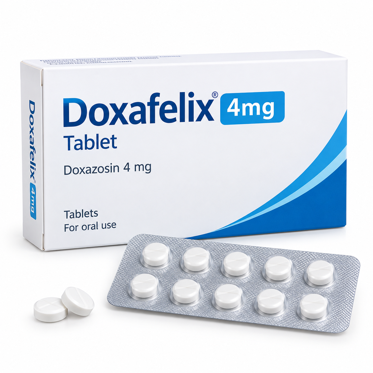 doxafelix image Doxafelix 4mg Tablet containing Doxazosin for hypertension and BPH