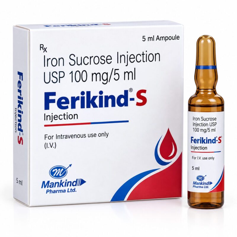 Ferikind-S 100mg Injection containing iron sucrose