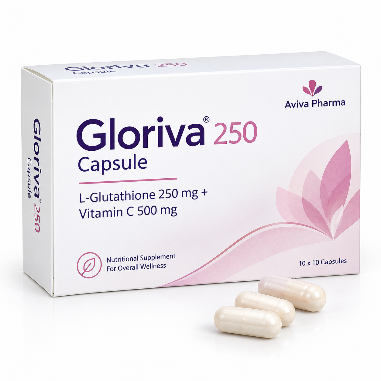 gloriva 250 Gloriva 250 Capsule with L-Glutathione and Vitamin C