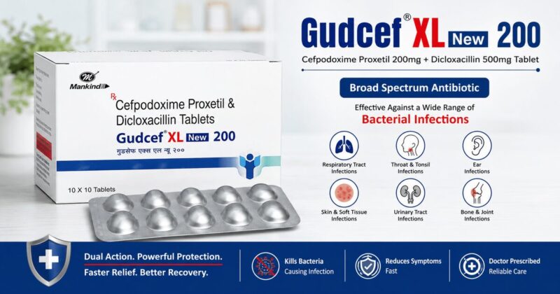 Gudcef XL New 200 Tablet medicine