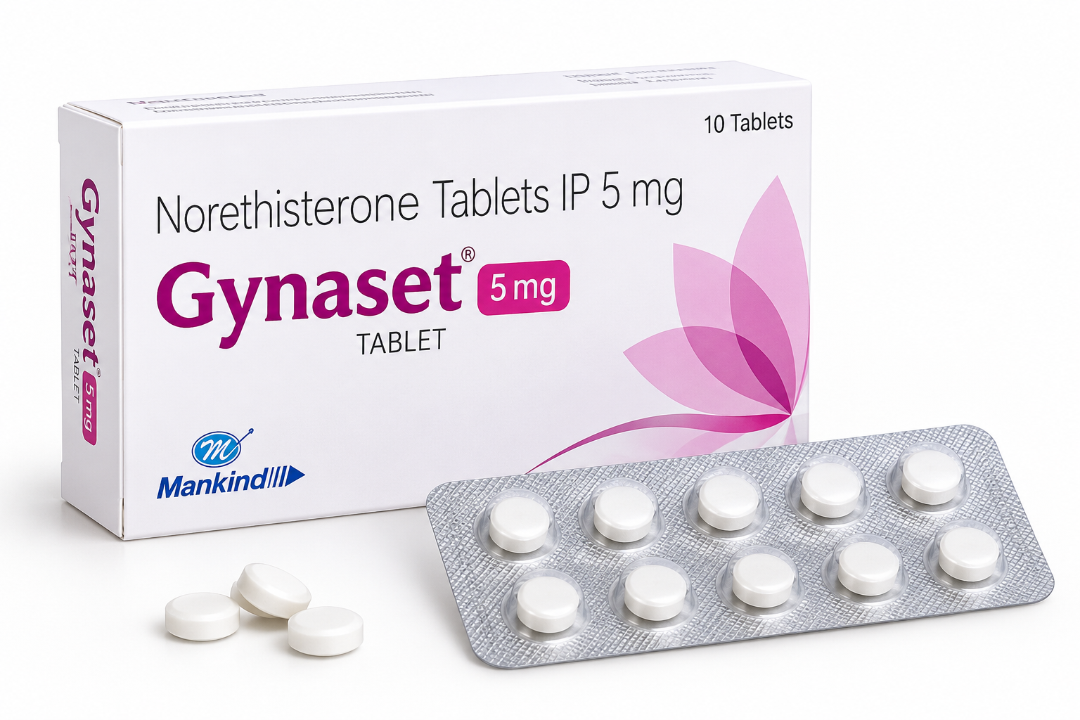 gynaset imagee Gynaset Tablet containing Norethisterone 5mg