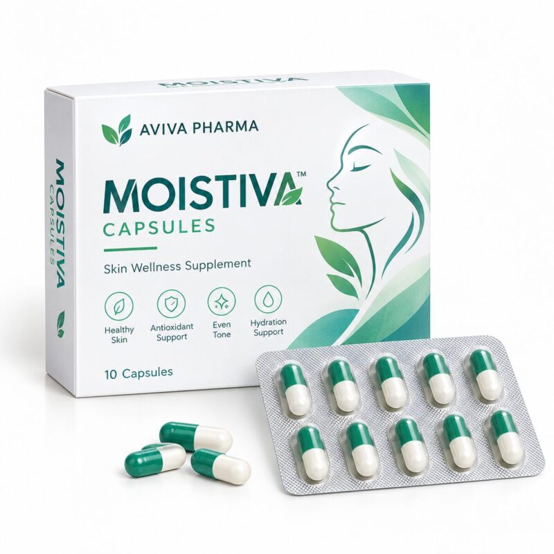 Moistiva Capsule skin wellness supplement by Aviva Pharma
