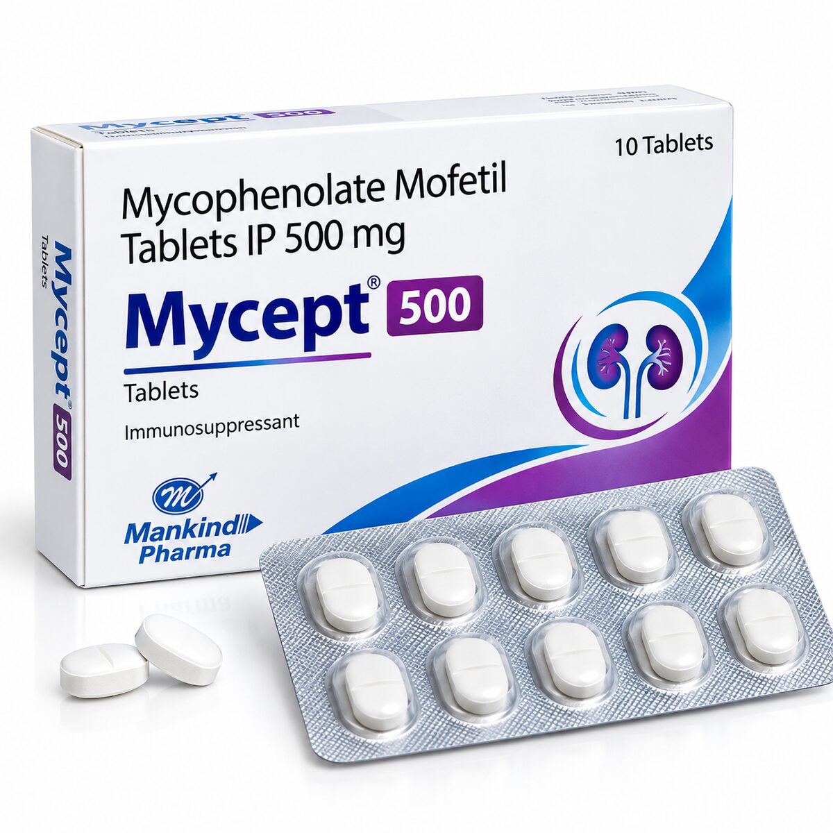 my cepttt Mycept 500 Tablet containing Mycophenolate Mofetil 500mg