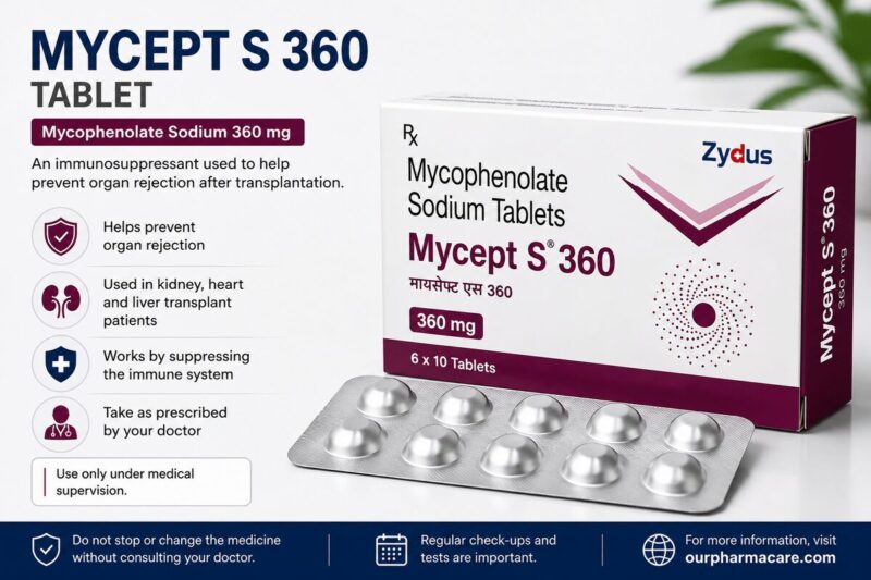 Mycept-S 360 Tablet Mycophenolate Sodium