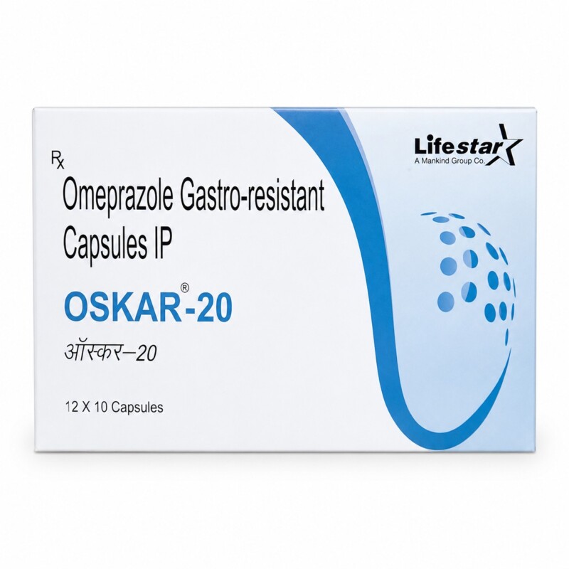 Oskar 20 Capsule containing Omeprazole 20mg