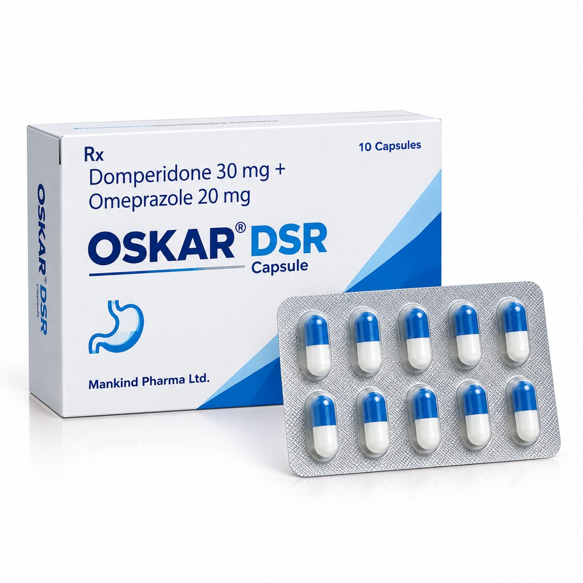 oskar imageeee Oskar DSR Capsule containing Domperidone 30mg and Omeprazole 20mg