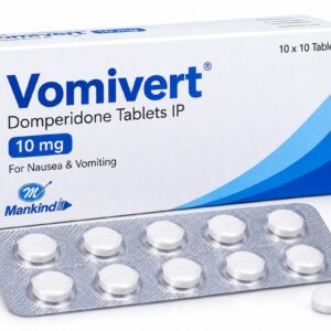 Vomivert Tablet 10mg pack with Domperidone tablets and blister strip